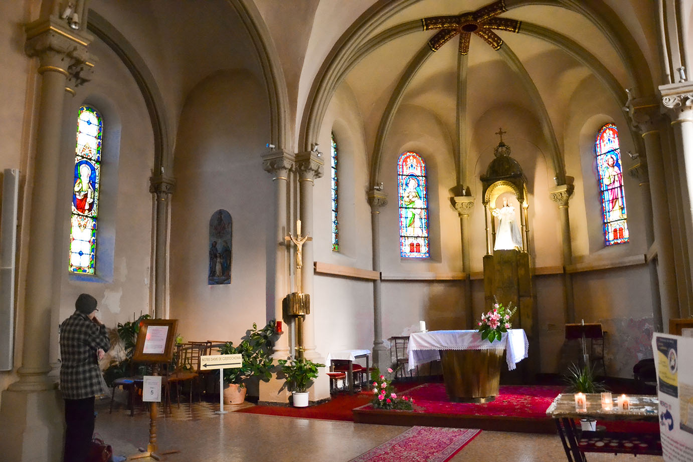fleur nabert sculpteur basilique notre dame de bon secours saint avold avant aménagement dôme voute chapelle vierge