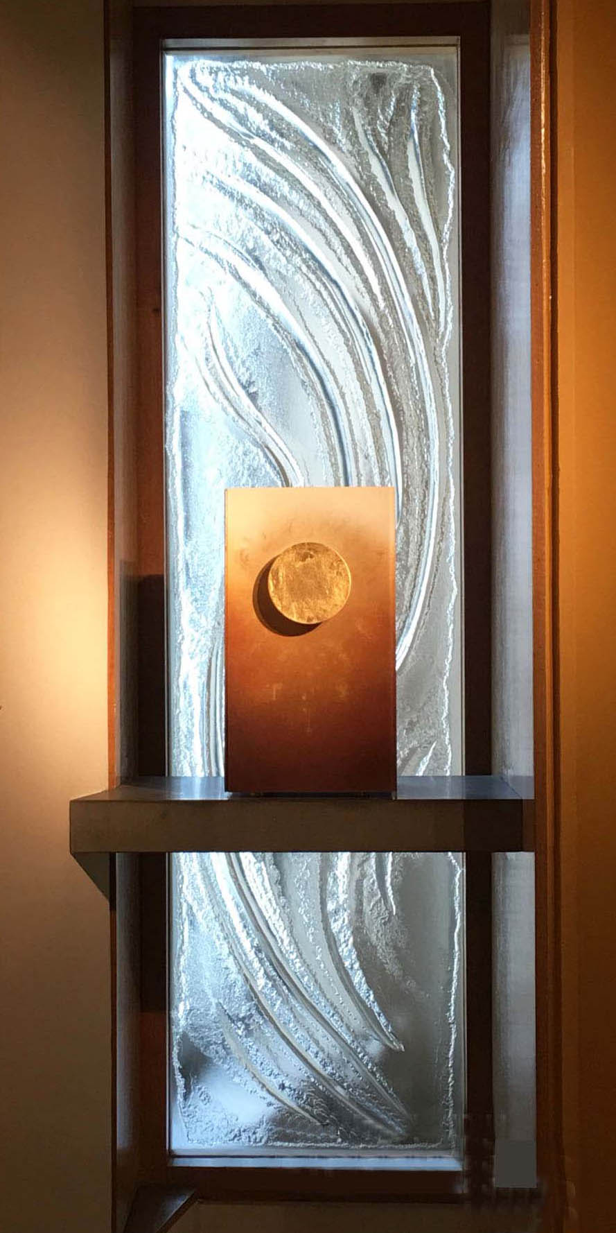 fleur nabert sculpteur chapelle de l'agneau gare de lyon paris ambon sculpture avant après